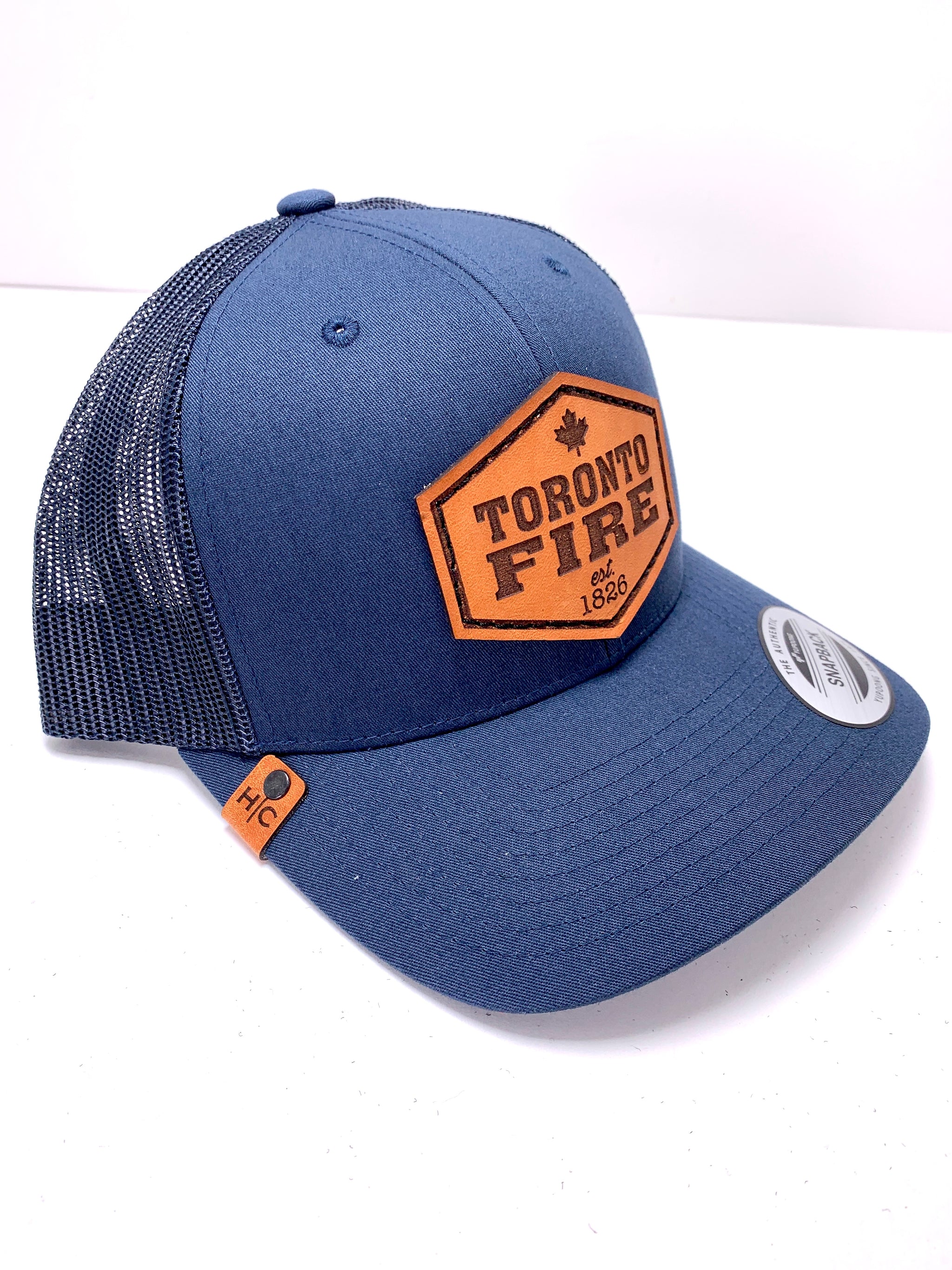 FULL CUSTOM Leather Patch Trucker Black